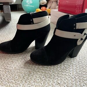 rag & bone Black Suede Harrow Boot